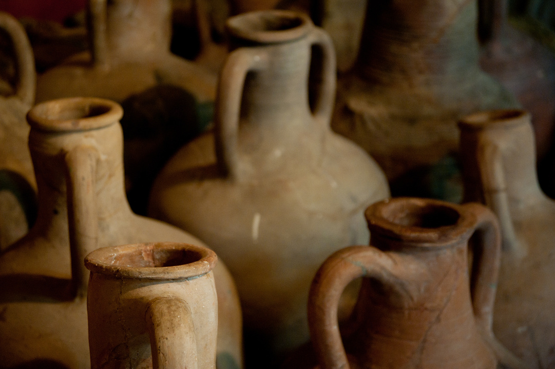 ancient Greek clay amphora